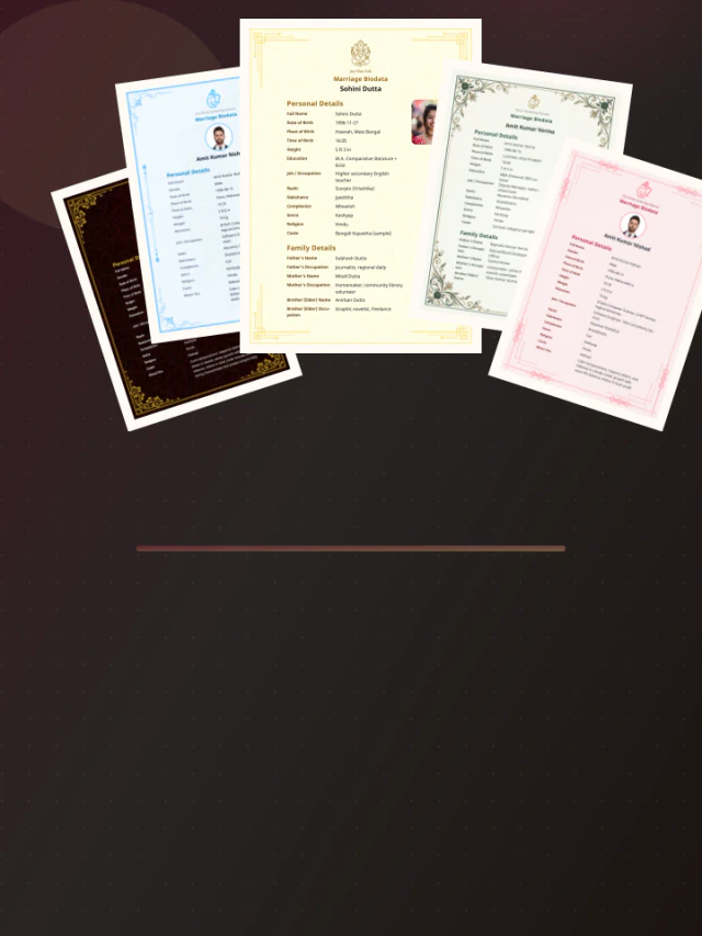 Beautiful Marriage Biodata Templates
